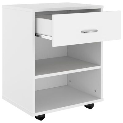Cajoneras con ruedas madera contrachapada blanco