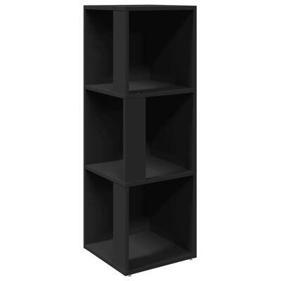 Mueble de esquina madera contrachapada Negro 33x33x100 cm