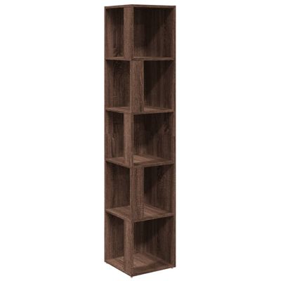 Mueble de esquina madera contrachapada  Roble 33x33x164,5 cm