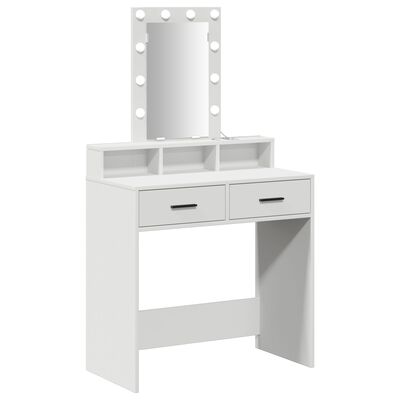 Mesa tocador con luces LED blanco 79x41x140 cm