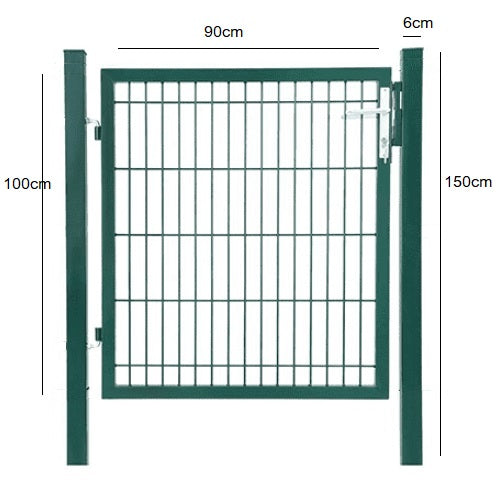 Puerta de malla de jardín,verja Acero galvanizado Puerta de jardín de 106 x 100 cm